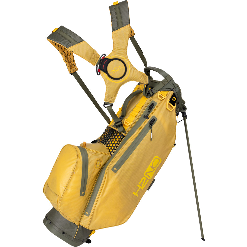 Sun Mountain H2NO Lite 4-Way Waterproof Stand Bag – Moss/Gold/Taxi