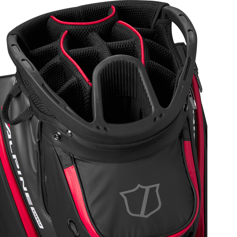 Wilson Alpine Dry Waterproof Cart 14 Bag – Black/Grey/Red