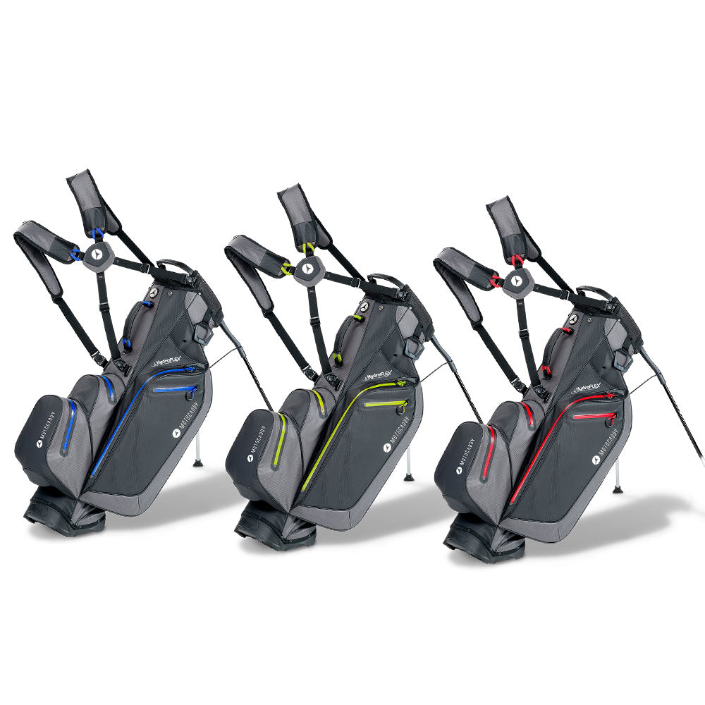 Motocaddy Hydroflex Waterproof Stand Bag – Charcoal/Lime