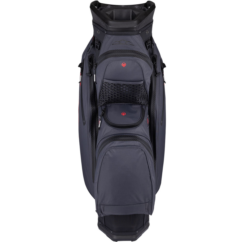 Sun Mountain H2NO Staff Waterproof Cart Bag – Black/Steel/Red