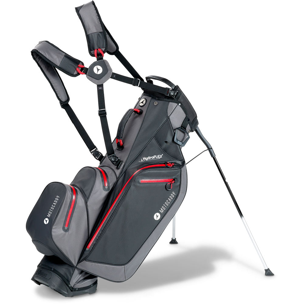 Motocaddy Hydroflex Waterproof Stand Bag – Charcoal/Red