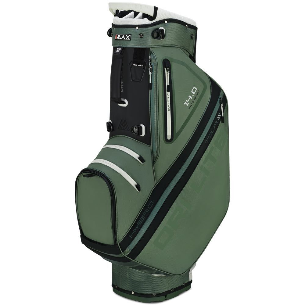 Big Max Dri Lite Hybrid Tour 2 Stand/Cart Bag – Olive Green/Black