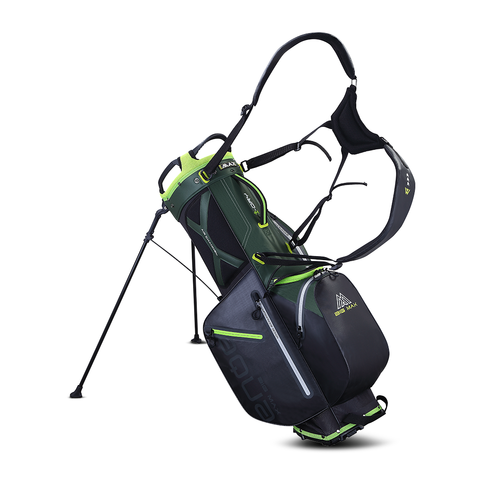 Big Max Aqua Eight G Waterproof Stand Bag – Forest Green/Black/Lime