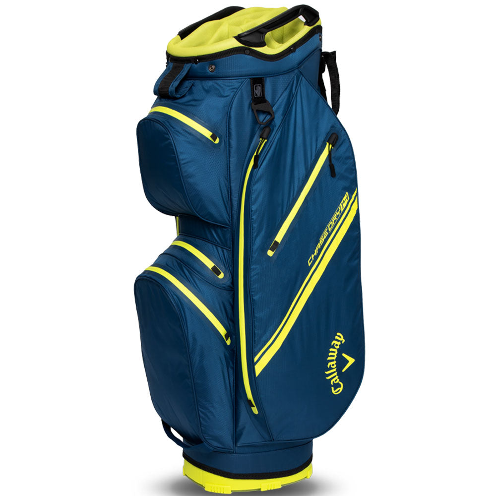 Callaway Chase 14 Dry Waterproof Cart Bag – Navy/Florescent Yellow