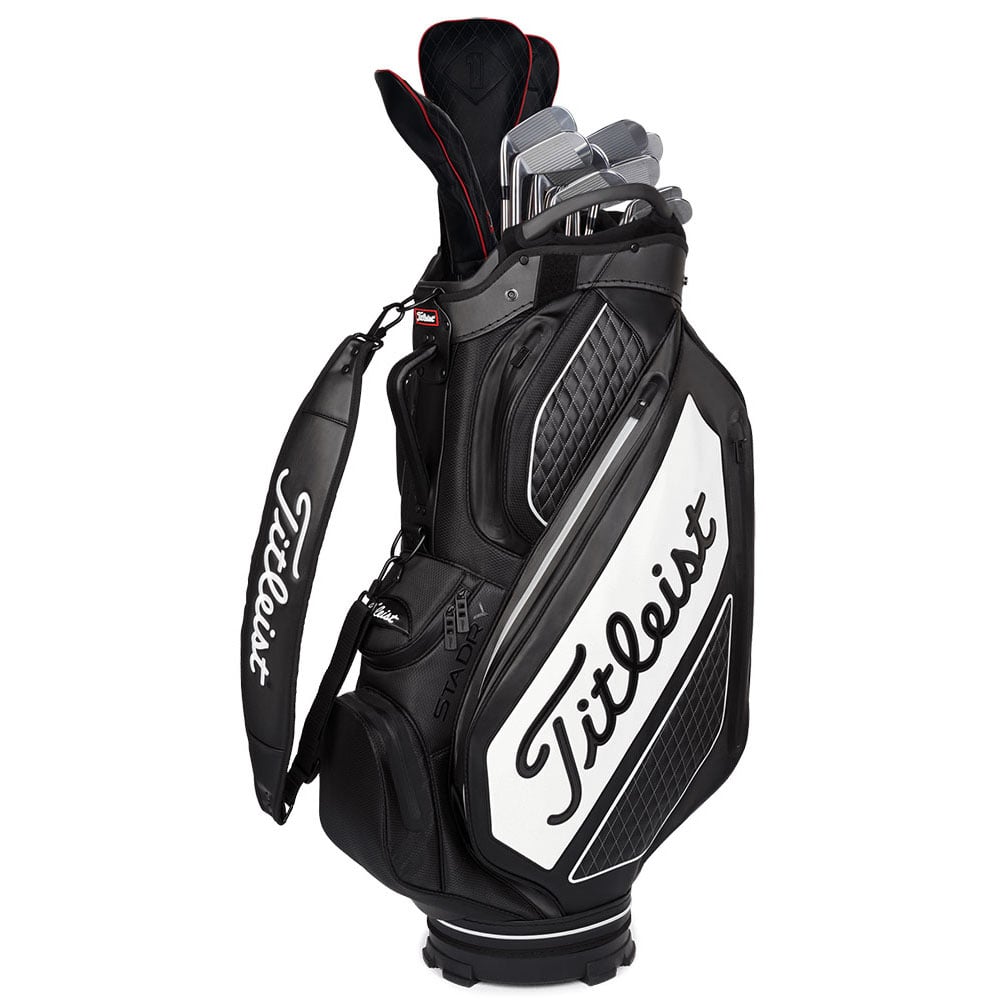 Titleist Tour Series Premium StaDry Waterproof Cart Bag – Black/White