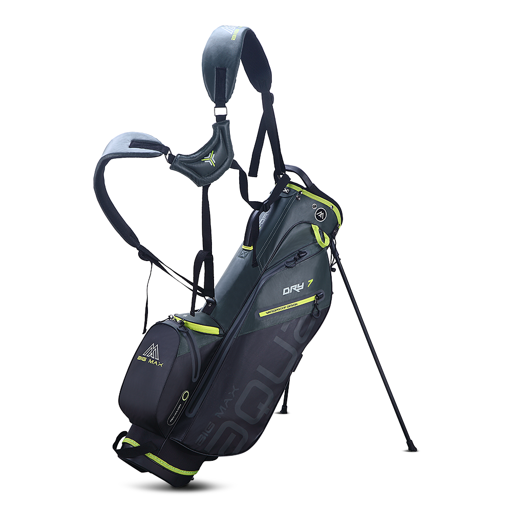 Big Max Aqua Seven G Waterproof Stand Bag – Forest Green/Black/Lime