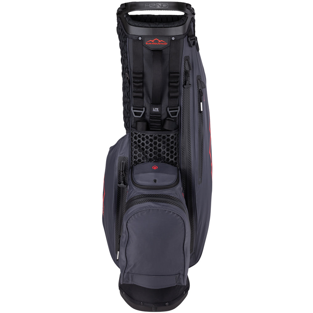 Sun Mountain H2NO Lite Waterproof Stand Bag – Black/Steel/Red
