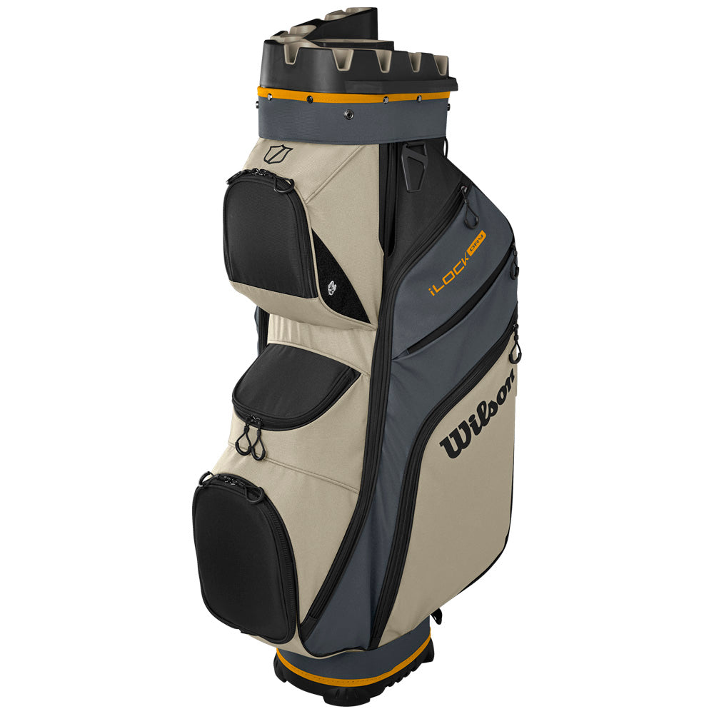 Wilson I-Lock Dry Cart Bag – Grey/Khaki/Orange