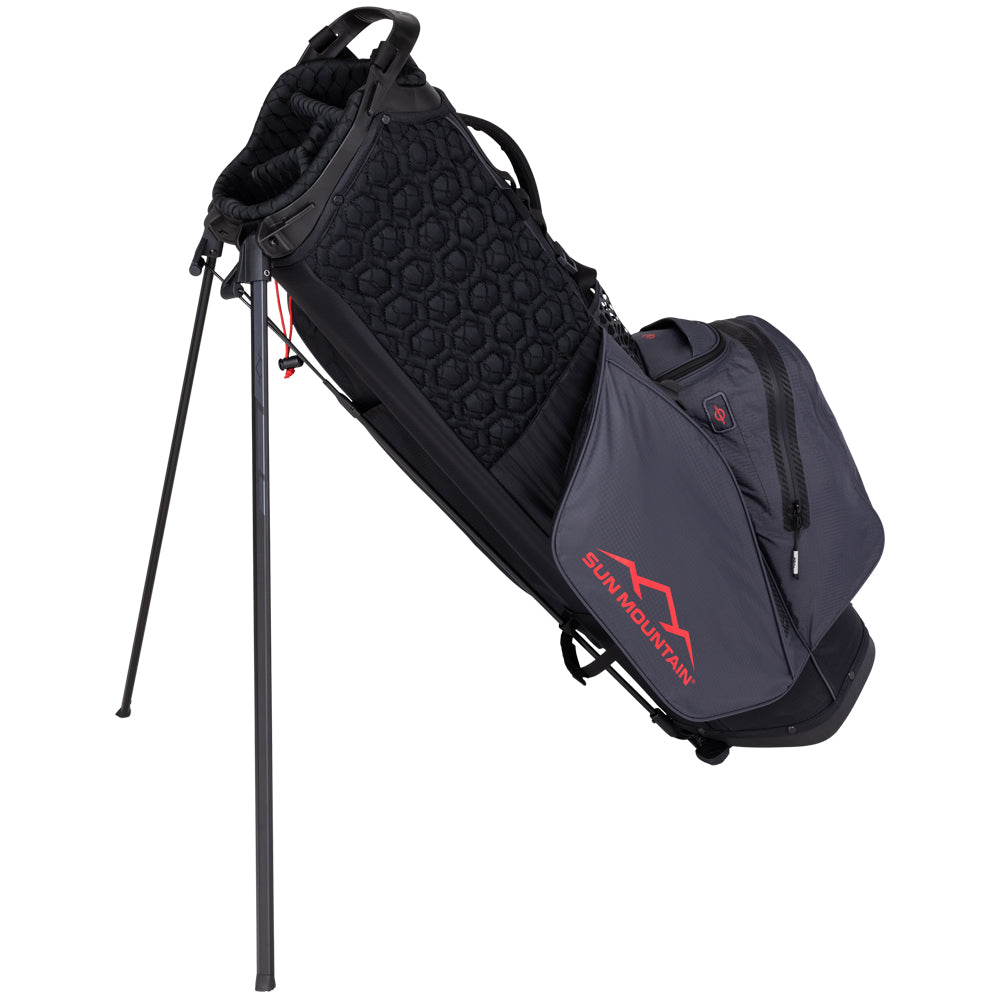 Sun Mountain H2NO Lite Waterproof Stand Bag – Black/Steel/Red
