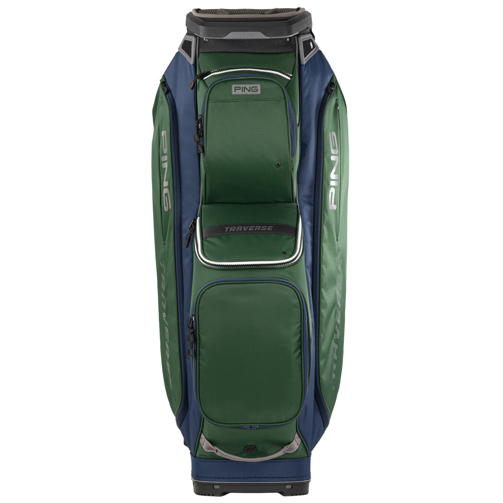 Ping Traverse 244 Cart Bag – Dark Green/Grey/Navy