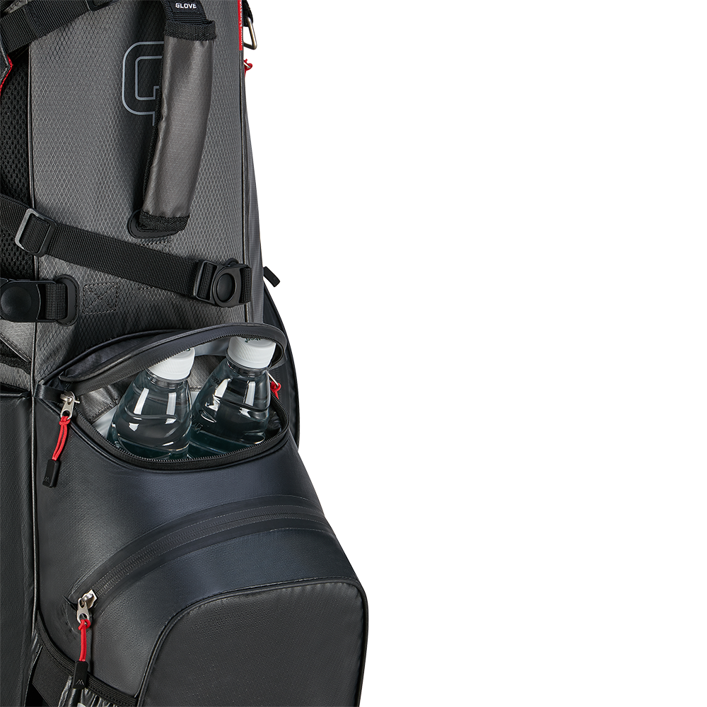 Big Max Aqua Hybrid 4 Waterproof Stand Bag – Black/Charcoal/Red