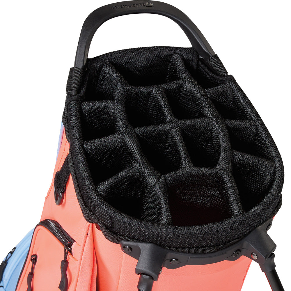 TaylorMade Flextech Crossover Stand Bag – Coral/Light Blue