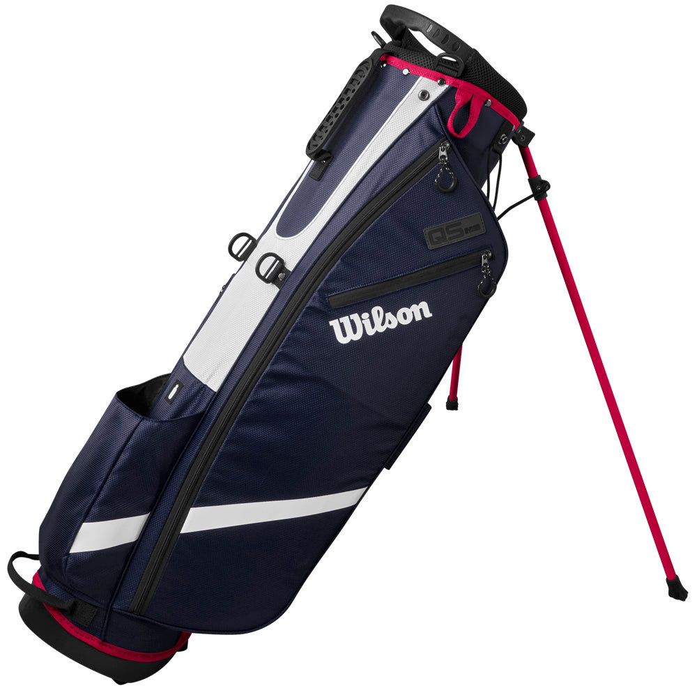 Wilson QS Lite Stand Bag – Navy/White/Red
