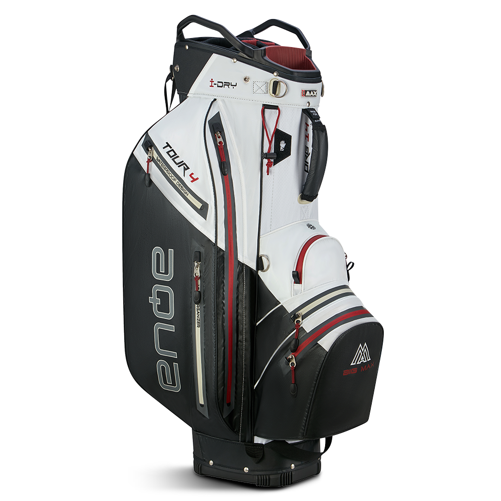 Big Max Aqua Tour 4 Waterproof Cart Bag – White/Black/Merlot