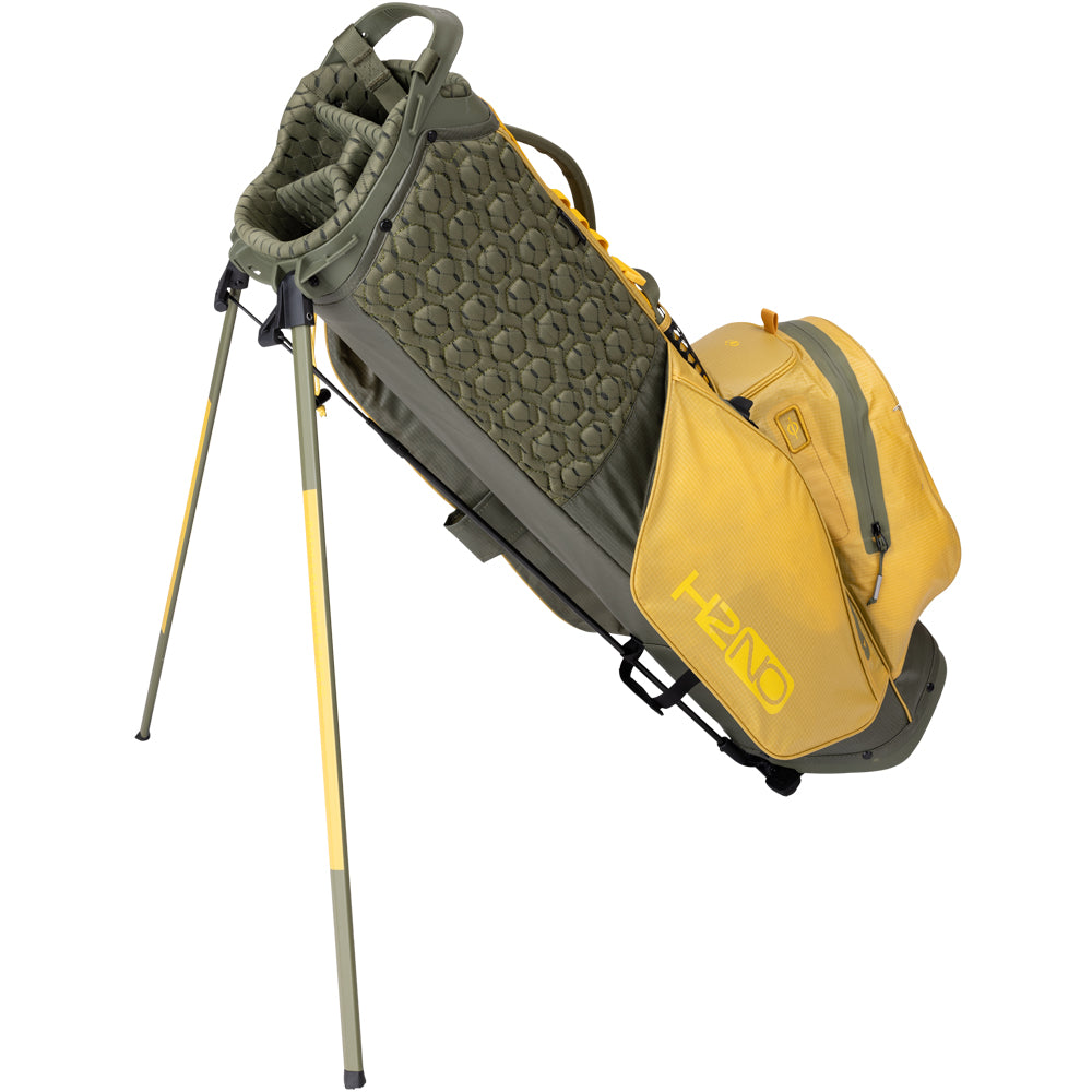 Sun Mountain H2NO Lite 4-Way Waterproof Stand Bag – Moss/Gold/Taxi