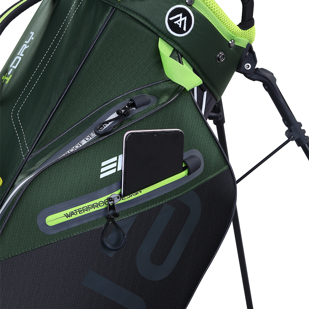 Big Max Aqua Eight G Waterproof Stand Bag – Forest Green/Black/Lime