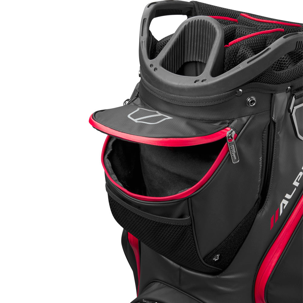 Wilson Alpine Dry Waterproof Cart 14 Bag – Black/Grey/Red