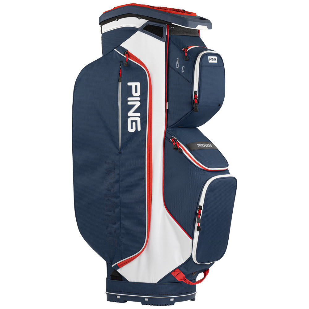 Ping Traverse 244 Cart Bag – Navy/White/Red