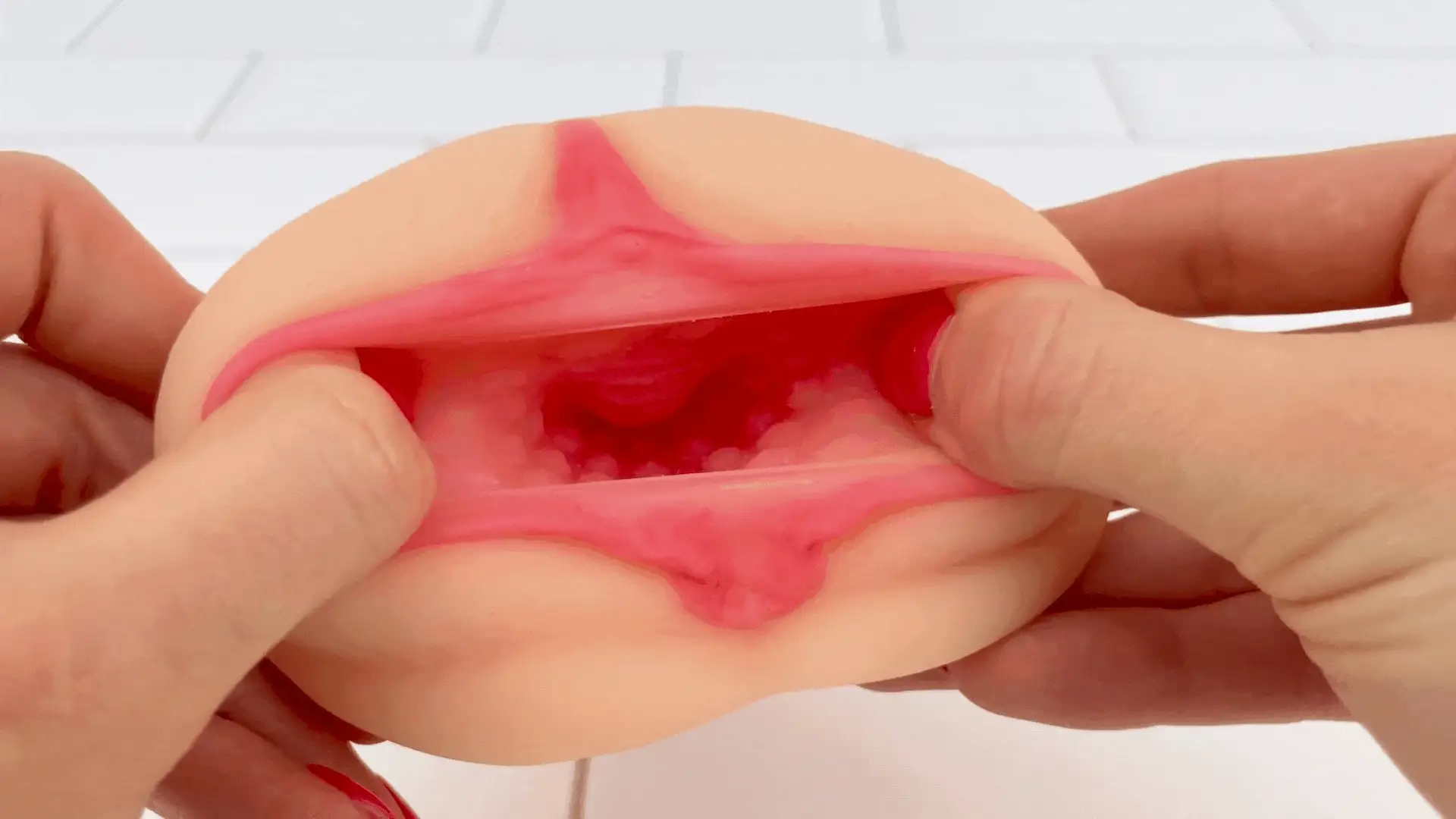 Ultimate Deep Throat Dual Stroker - One End Has a Tight Pussy!