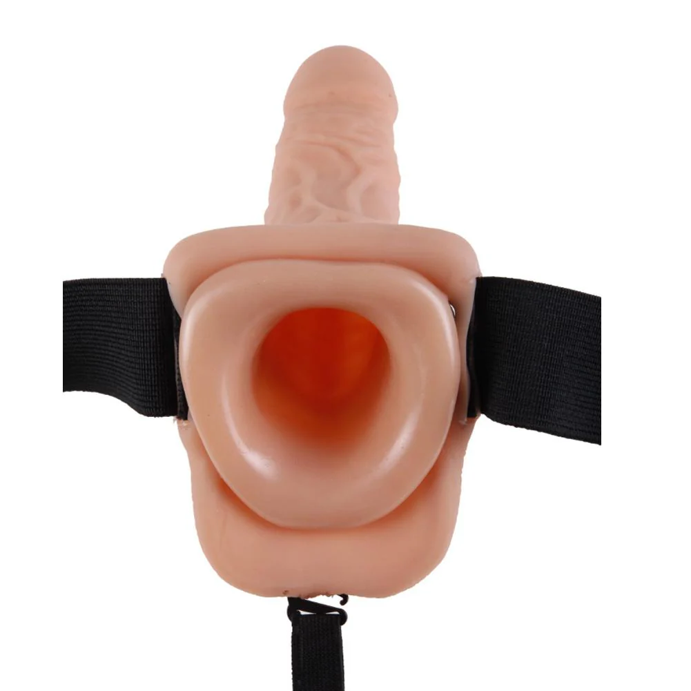Fetish Fantasy 7 Inch Vibrating Hollow Strap-On With Balls