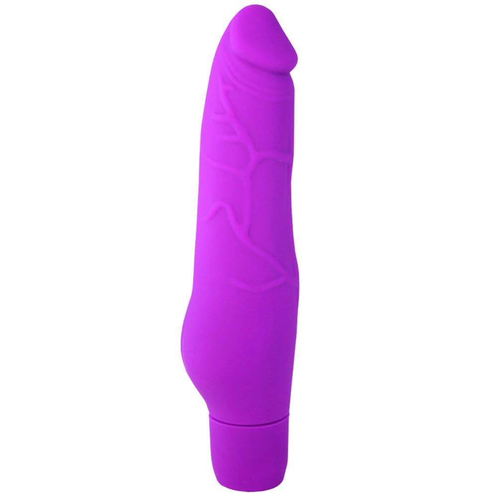 Silicone Vibrating Dildo with Realistic Penis Shape - Comes with Suction Cup Attachment!