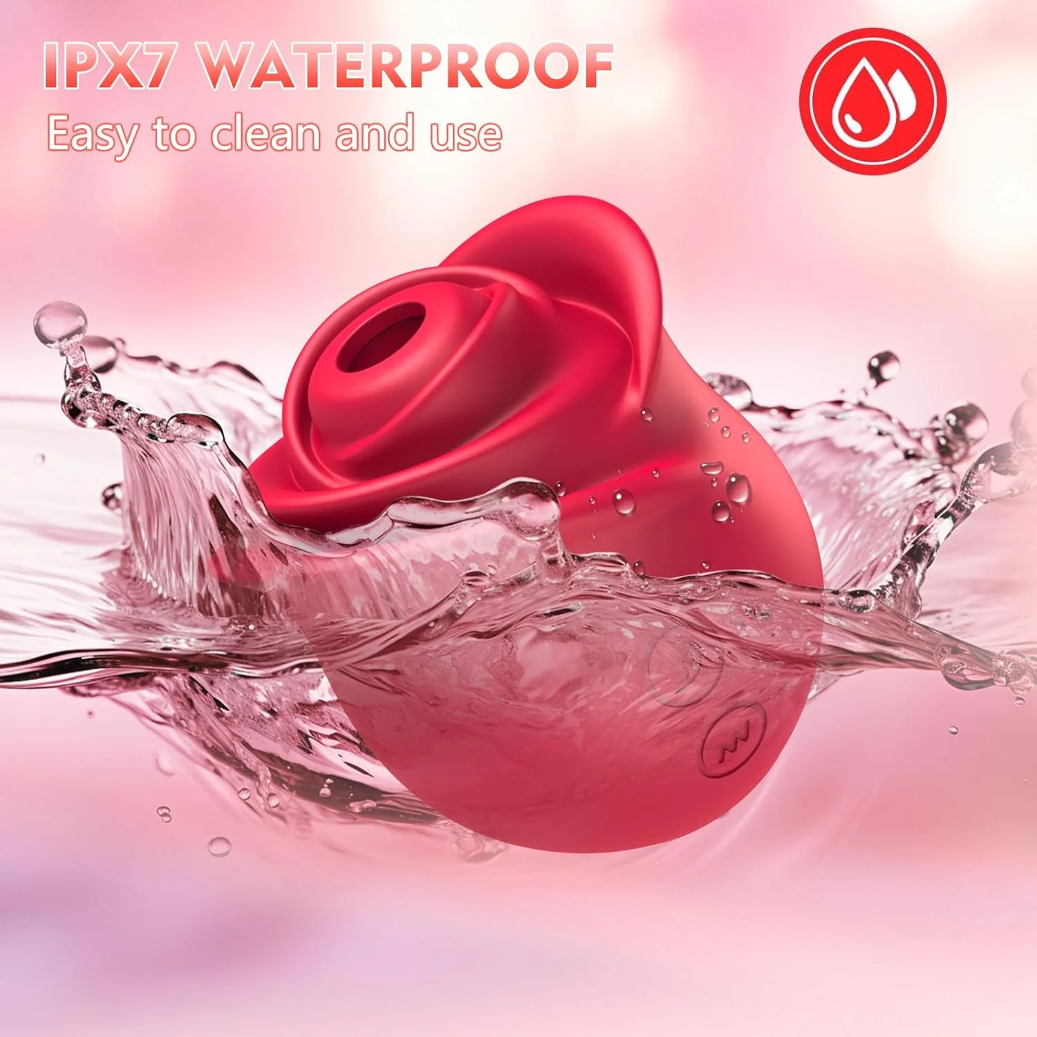 Interactive Rose Clitoral Suction Vibrator – App Remote, Powerful for The Price, Easy to Store