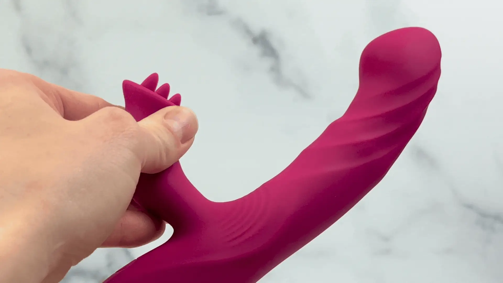 Revel Rabbit Silicone Fluttering and Fingering Dual Action Vibe - Fingers Your G-Spot and Tongues Your Clit!
