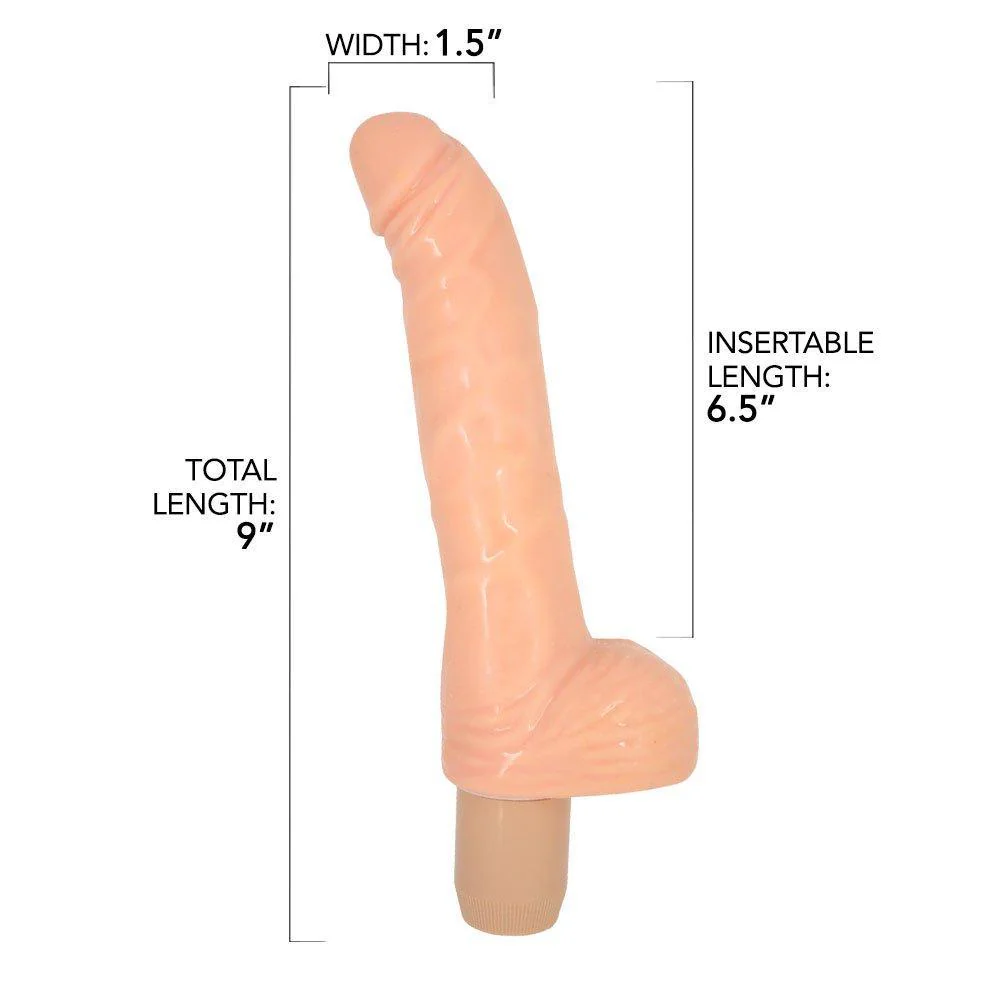 Curved Stud Bendable Vibrating Dildo
