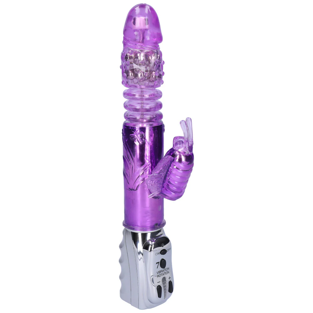 Aura Butterfly Thrusting & Rotating Dual-Action Vibrator