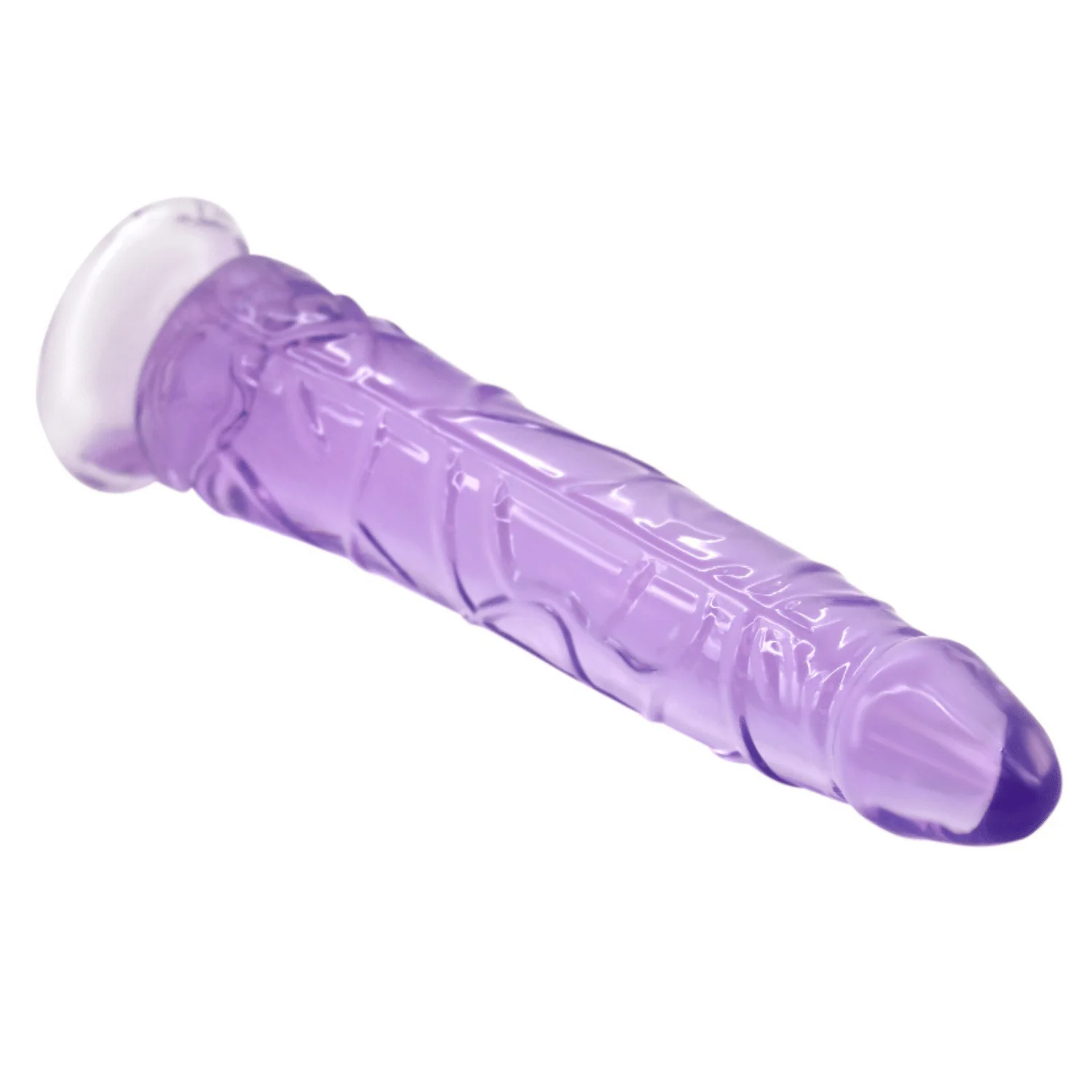 8 Inch Ultra Veined Translucent Jelly Dildo