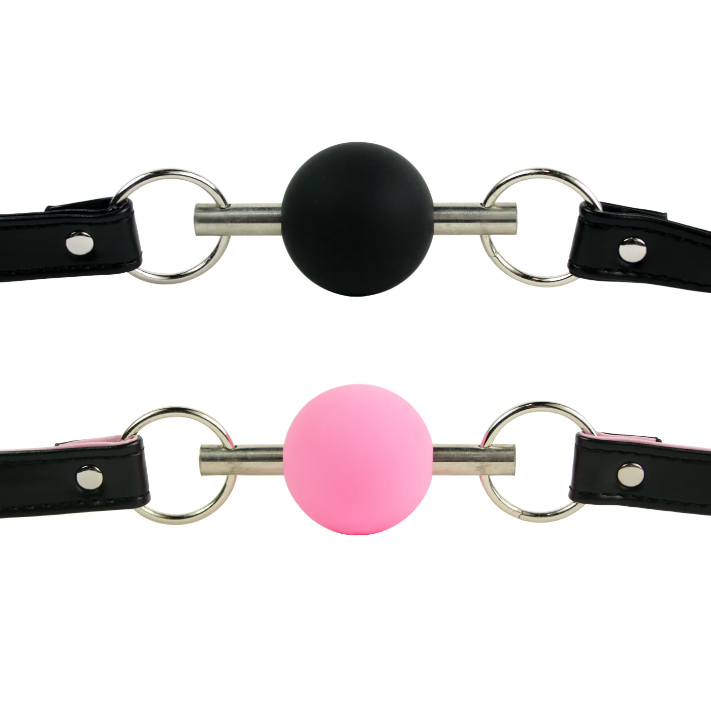Silicone Ball Gag With Leather Straps