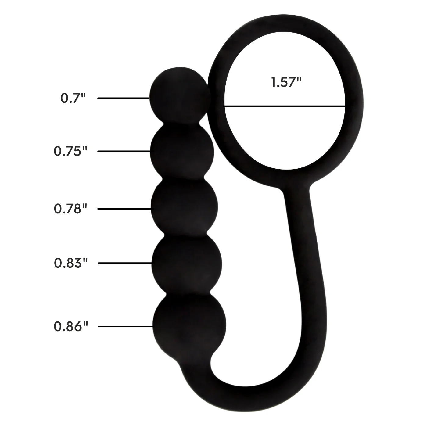 Beaded Silicone Anal Plug with Cock Ring For Men