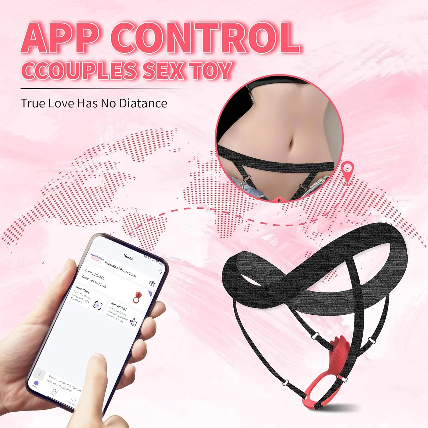 Pleasure Wearable Thong Vibrator – Clit Stimulation, Remote Control, Discreet & Comfortable (<40 dB)