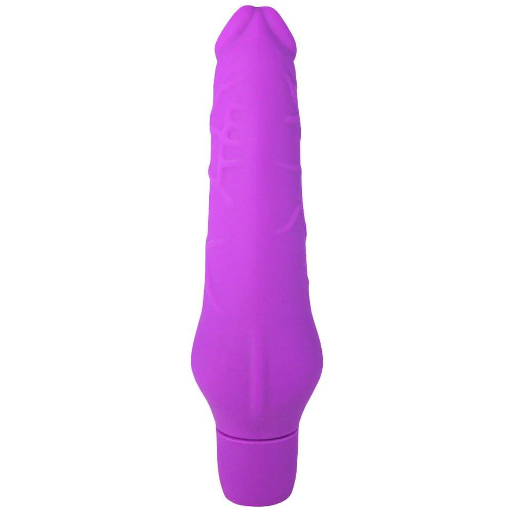 Silicone Vibrating Dildo with Realistic Penis Shape - Comes with Suction Cup Attachment!