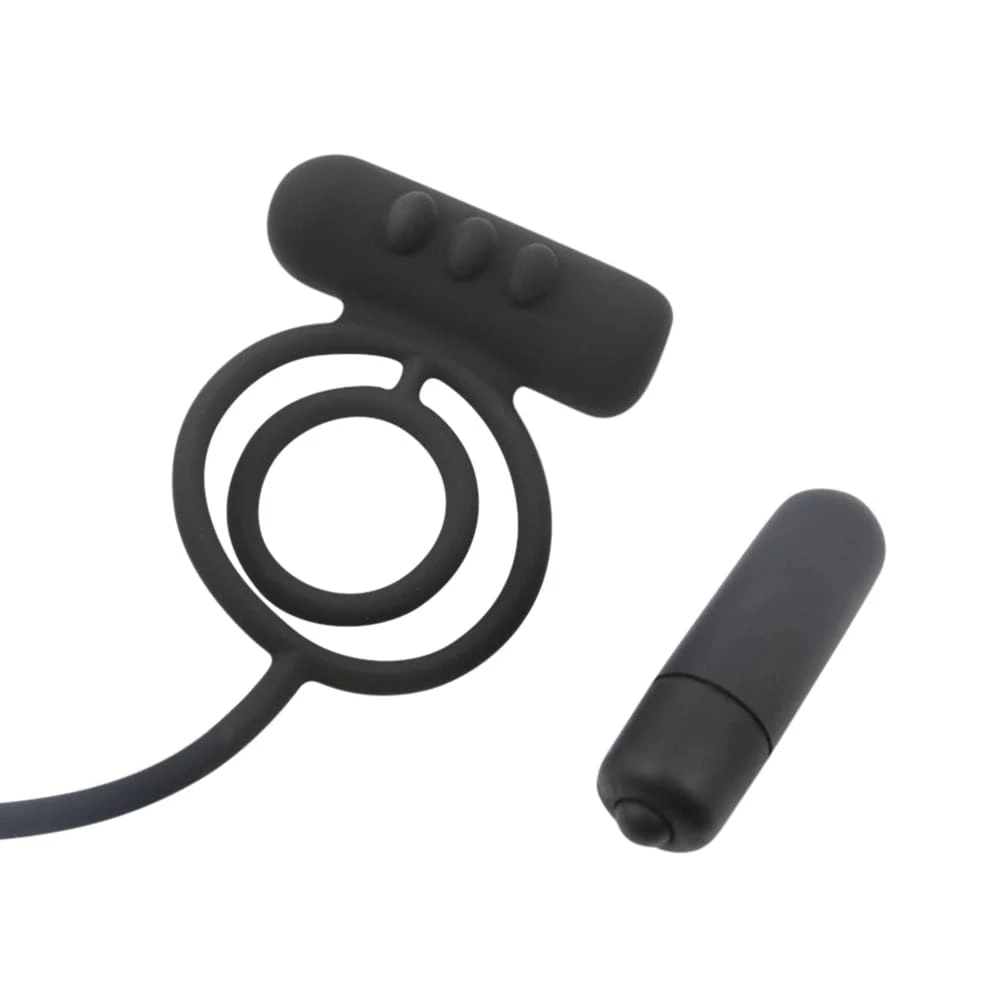 Dual Vibrating Cock Ring & Butt Plug Combo