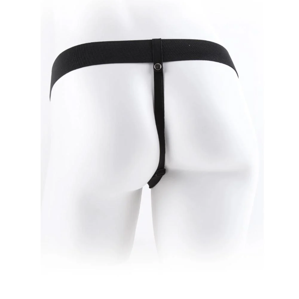 Fetish Fantasy 7 Inch Vibrating Hollow Strap-On With Balls