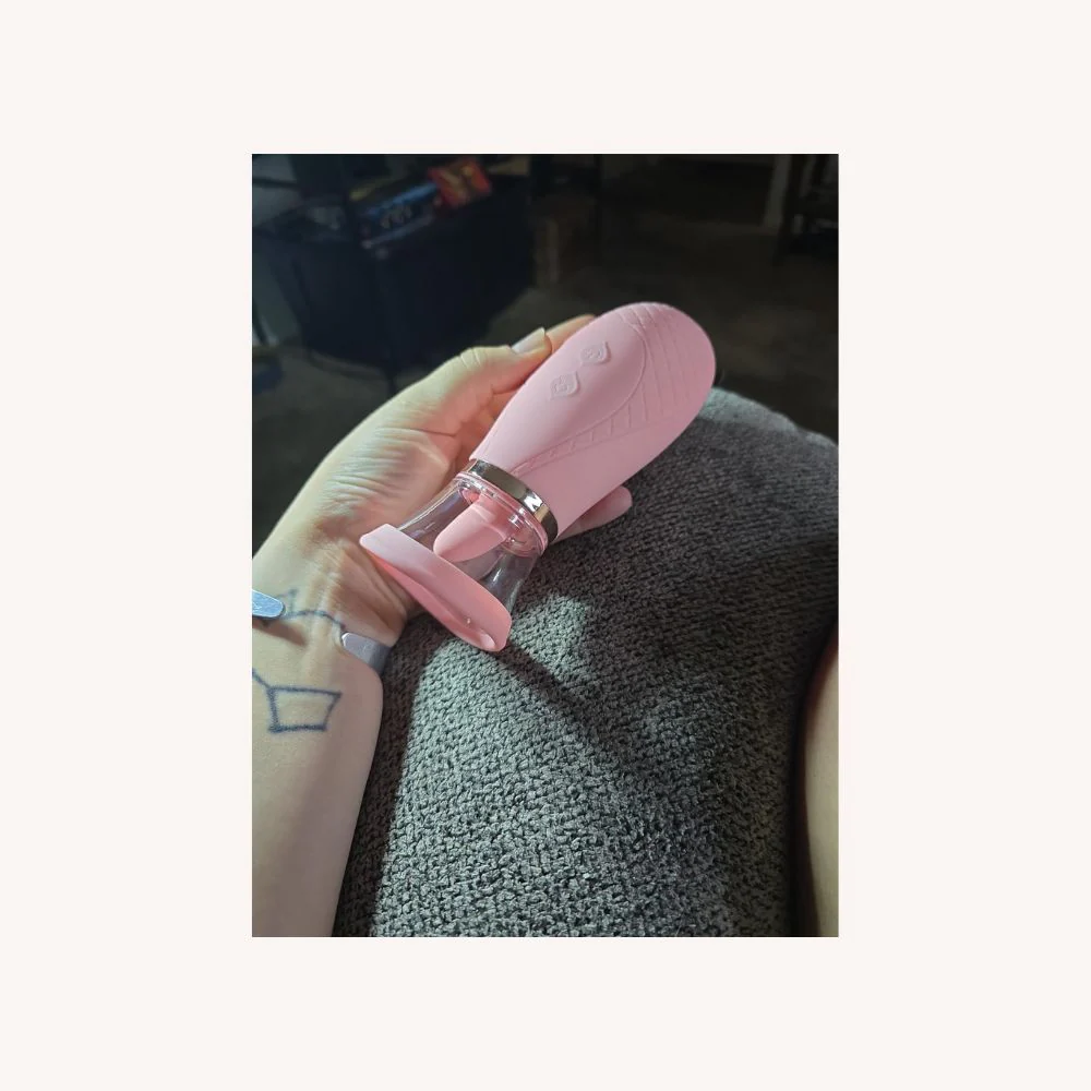SCIONESS - 3 Sucking 9 Licking Modes Foreplay Tongue Vibrator Nipples Clit Sucker (≤40 dB)