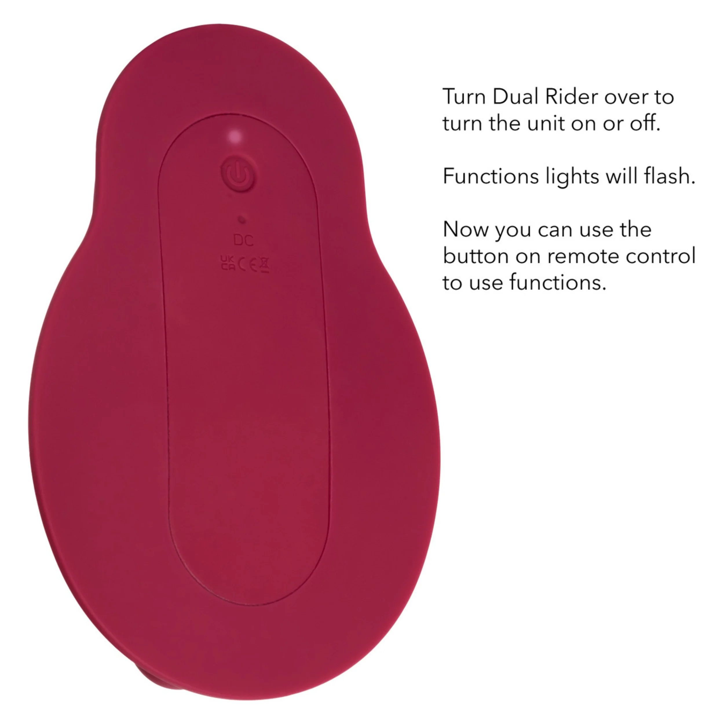Dual Rider Rechargeable Silicone Remote Control Thrust & Grind Massager - Red
