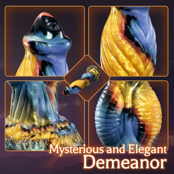 Phoenix - Twisted Unicorn Worship Animal Texture 7 Thrusting Vibrating Big Sucker Monster Dildo 10.23 Inch