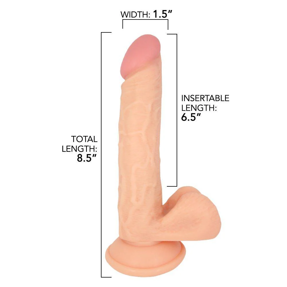 Realistic 8.5 Inch Vibrating Suction Cup Dildo