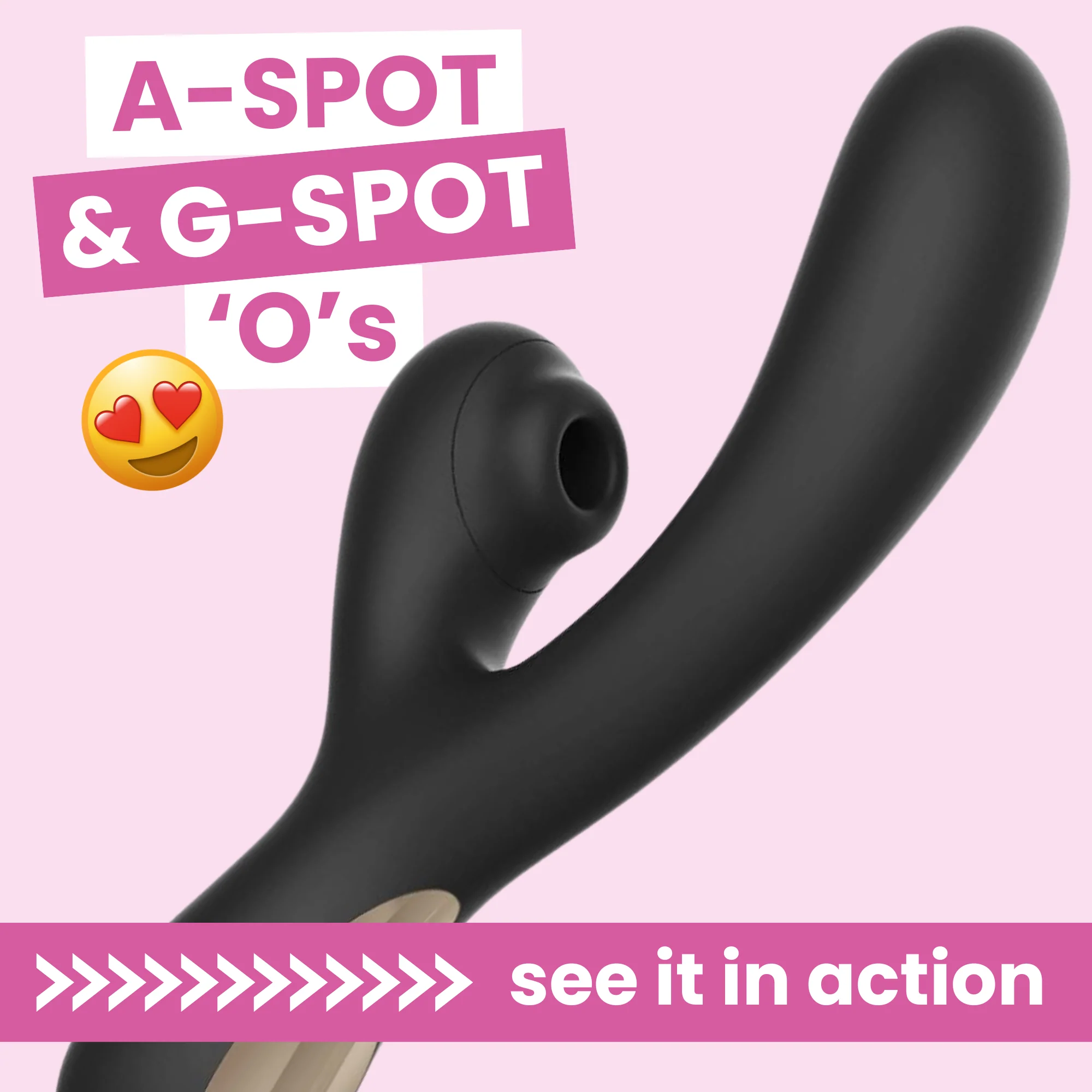 Deep Penetrating Dual-Action Air Pulse Vibrator - G-Spot & A-Spot Stimulation!