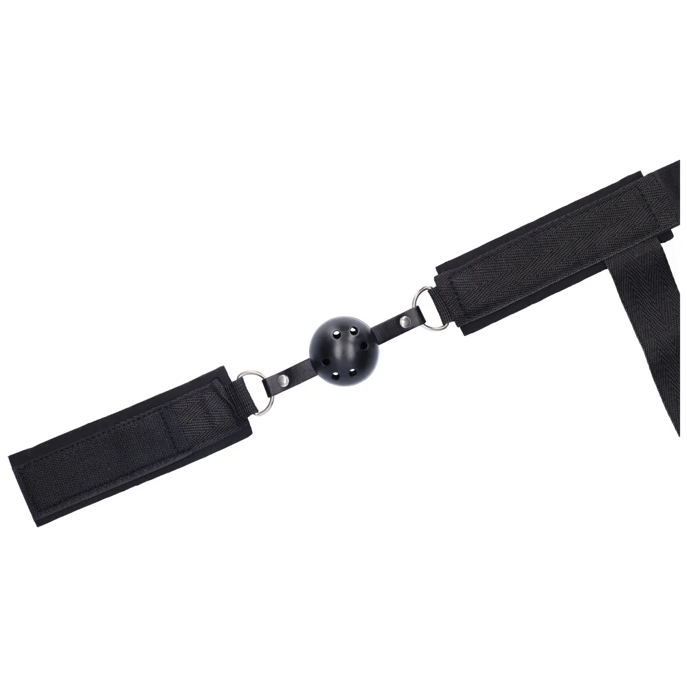Bondage Restraints with Ball Gag and Cuffs