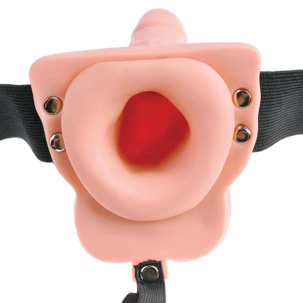 Fetish Fantasy 6 Inch Hollow Vibrating Strap-On with Remote