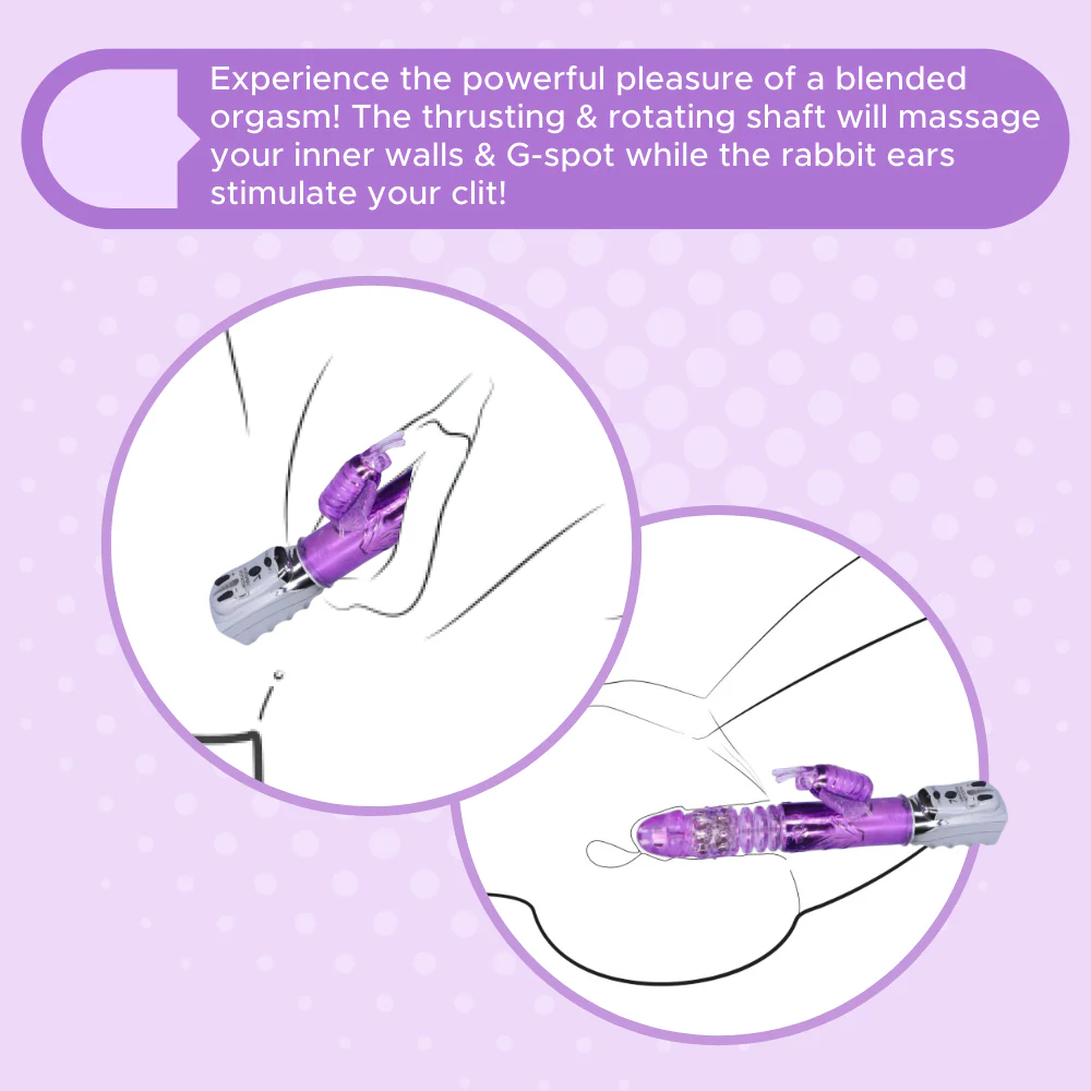 Aura Butterfly Thrusting & Rotating Dual-Action Vibrator
