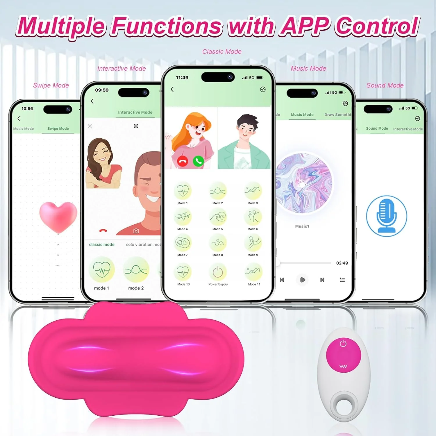 Menstrual Pad – Wearable Clitoral Panty Vibrator, Cute Color, Flexible and Durable (<40 dB) #Public #Car Sex #Female Masturbation
