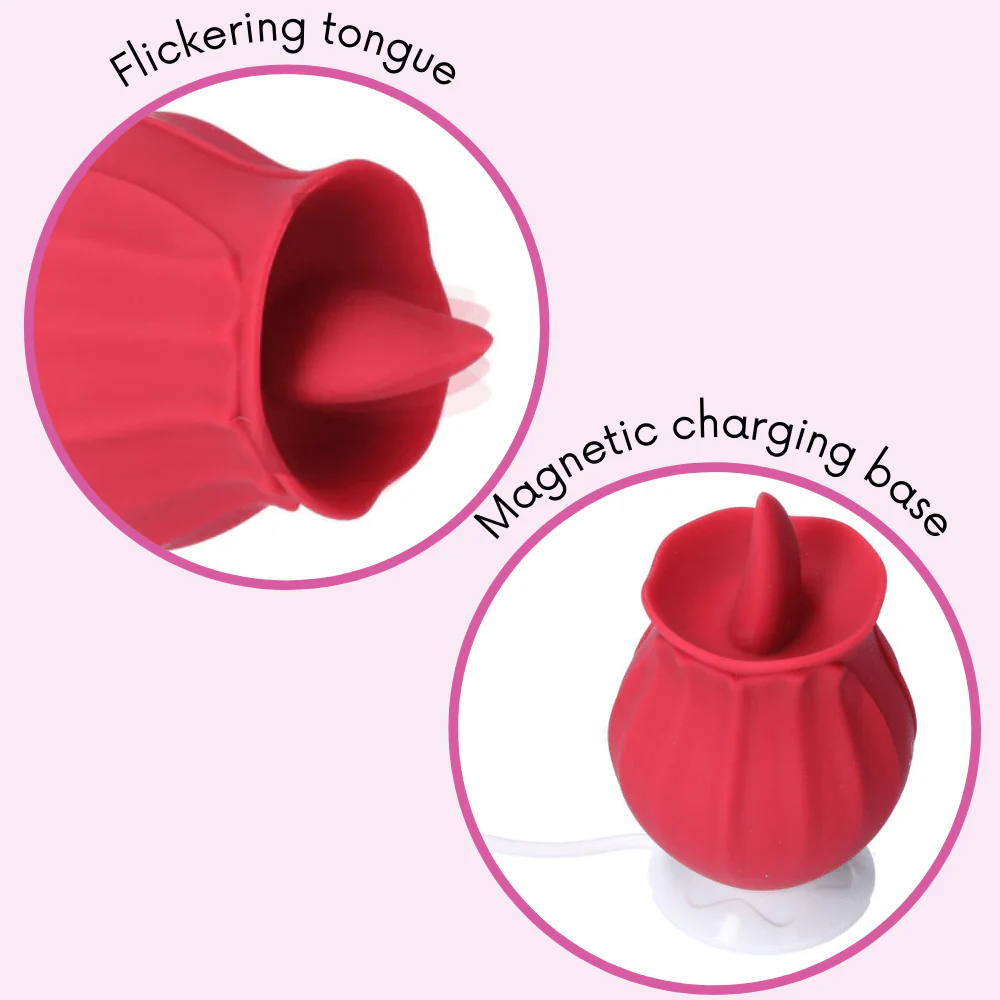 Bhava Rechargeable Flickering Tongue Rose | Clit Licking Stimulator