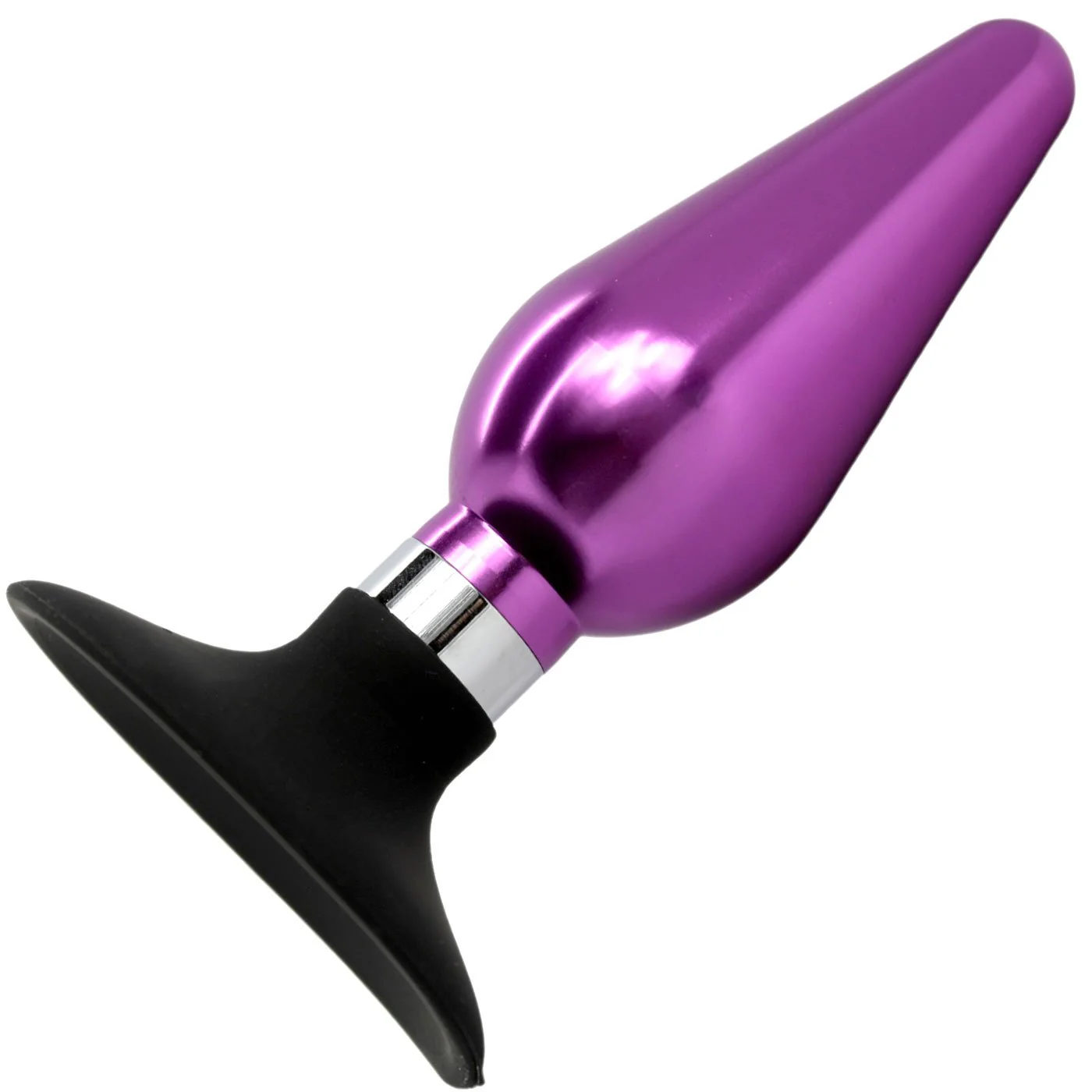 Metal Anal Plug With Silicone Base