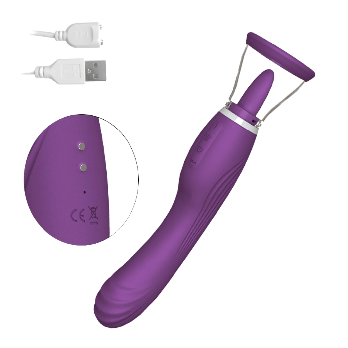 Ultimate Tongue Licker - Powerful Dual-Ended Vibrator & Sucking Tongue!