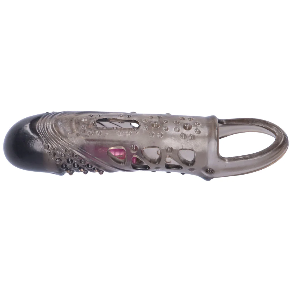 Bumpy Vibrating Penis Extender with Ball Loop - Increases Length by 1 Inch!