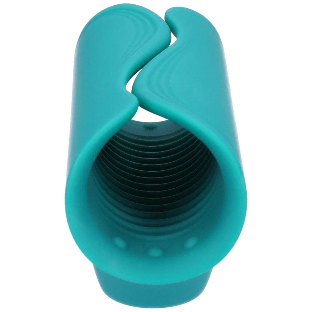 Vibrating Ribbed Silicone Penis Gripper Stroker | Rechargeable HJ & BJ Aide